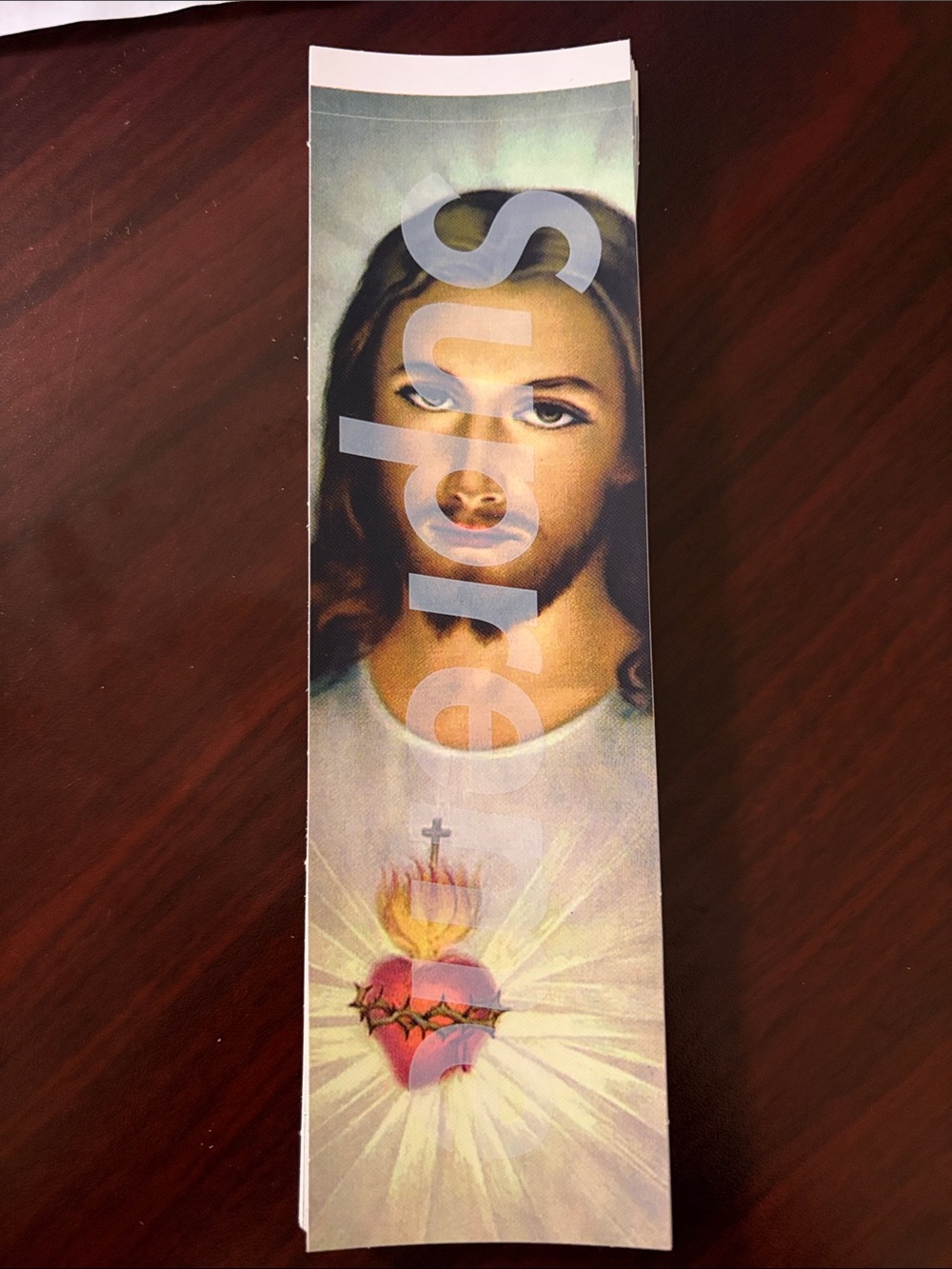 Supreme Cream Pink Gold Blue Sacred Heart Poster